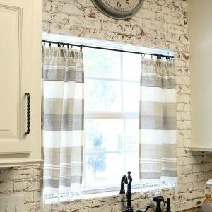 DIY Dishtowel Curtains