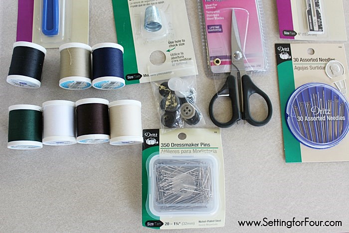 Make a Dorm Room Survival Sewing Kit | www.settingforfour.com