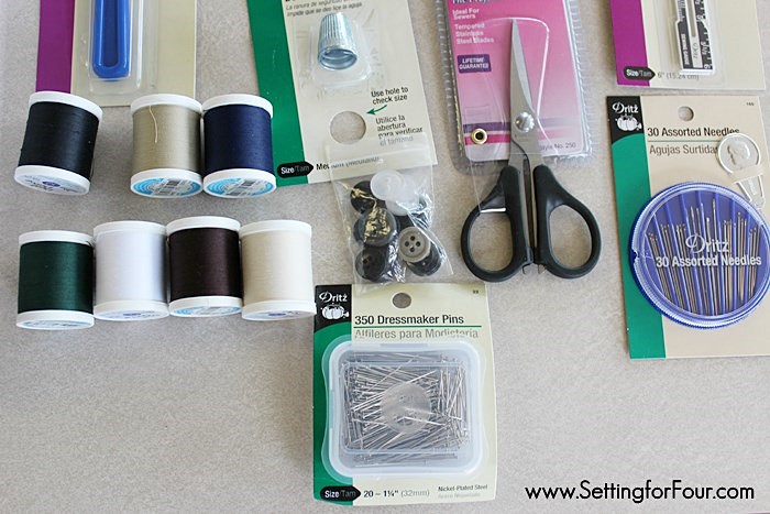 DIY- Make a College Student Sewing Kit - Setting for Four