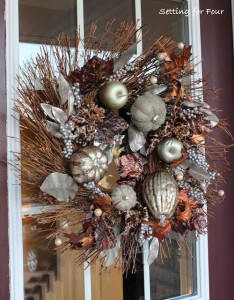 Metallic Fall Wreath - instant curb appeal for your home!