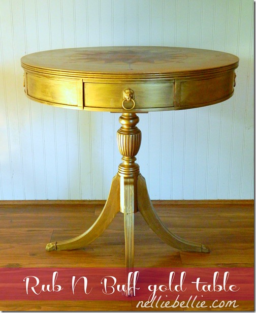 DIY Rub ‘n Buff Table with Compass Rose – Guest Post {NellieBellie}