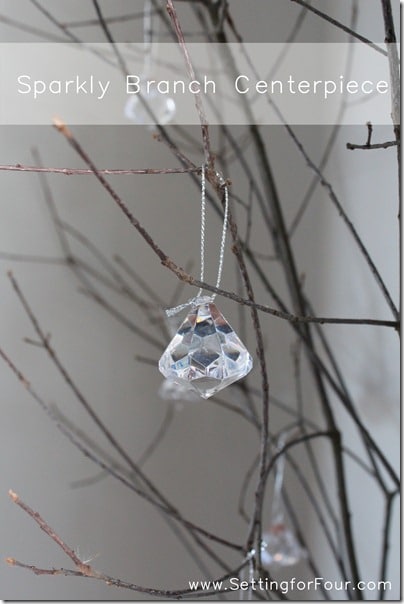 DIY Sparkly Branch Centerpiece Tutorial