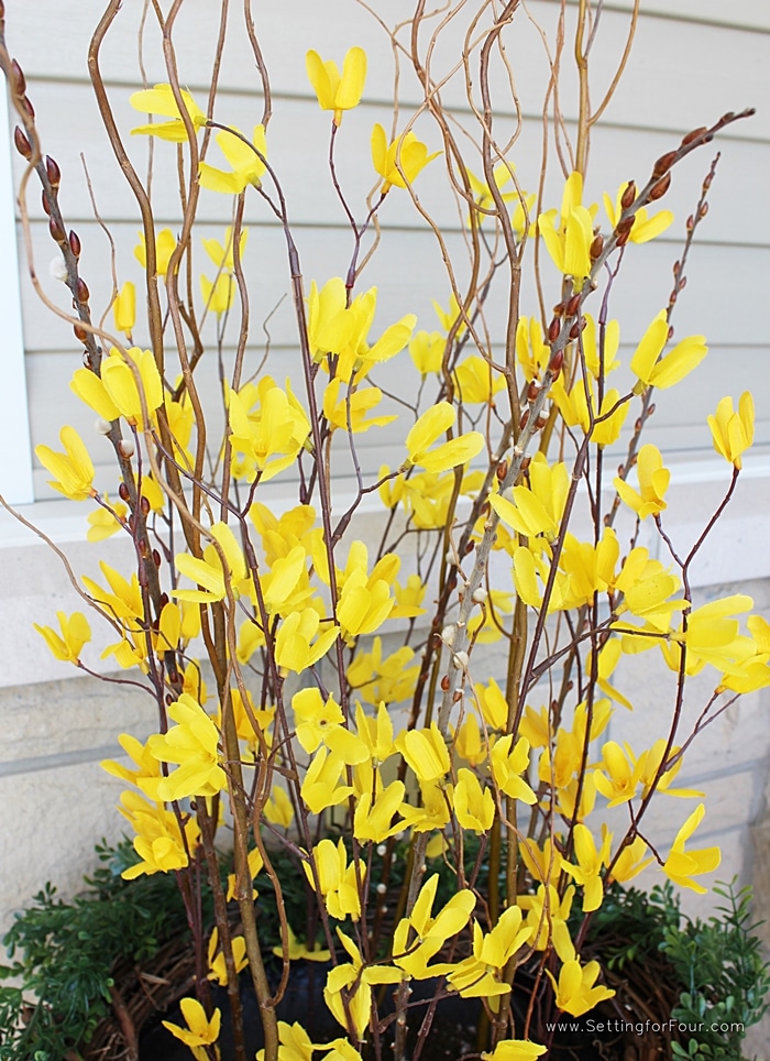 DIY Porch or Entryway Decor - DIY Spring Urn Decorating Tips. www.settingforfour.com