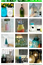 Don't throw out your leftover jars and bottles! Repurpose and upcycle them! Make these 17 GORGEOUS DIY projects for your home using Repurposed Bottles and Jars! Use them to create DIY decor projects, organization projects and storage ideas too!