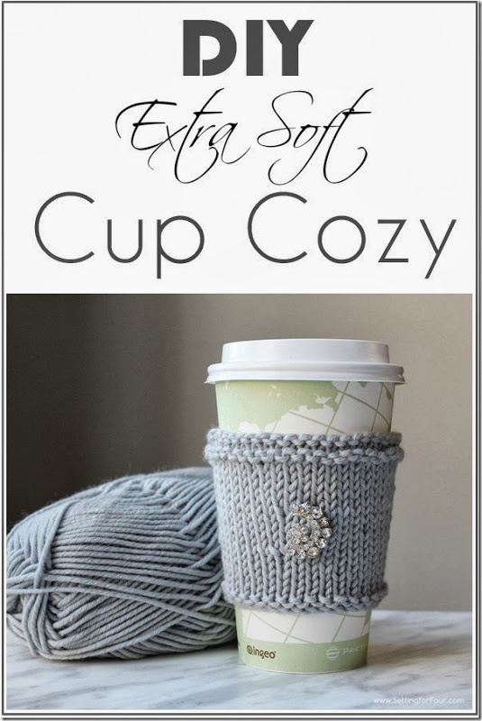 DIY Extra Soft Knitted Cup Cozy – Great Gift Idea!