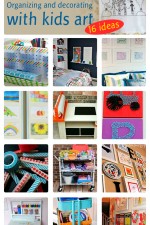16 Fun Ways to Display Kids Art and Organize Kids Art Supplies! www.settingforfour.com