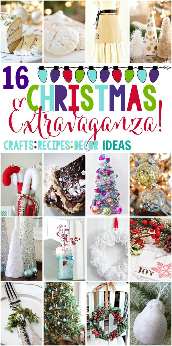 Decorate you home, create some fun holiday crafts and and check off Christmas baking to-do list with these 16 Amazing Christmas DIY, Decor, Crafts and Recipe Ideas!