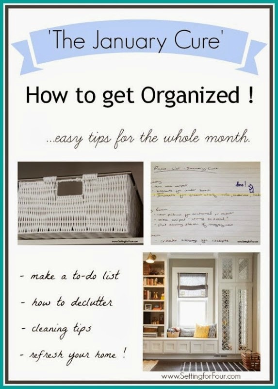 How to Get Organized at the beginning of the year! See the January Cure - easy storage and organization ideas and tips for the whole month!