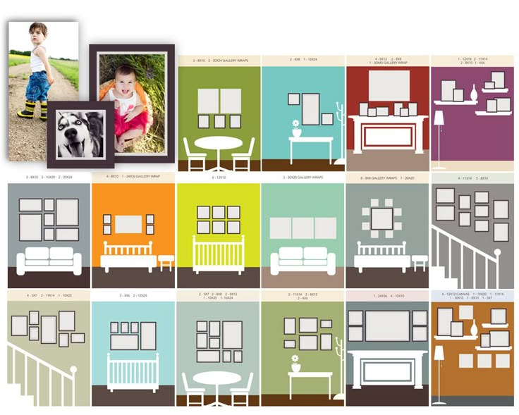 16 Gallery Wall Display Ideas for the home, grid layouts, salon style layout ideas for frames of different sizes and shapes, art collection, photography wall art, interior design ideas, 2026 design trends