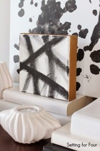 DIY West Elm Inspired Canvas Art - easy to make! #diy #art #tutorial