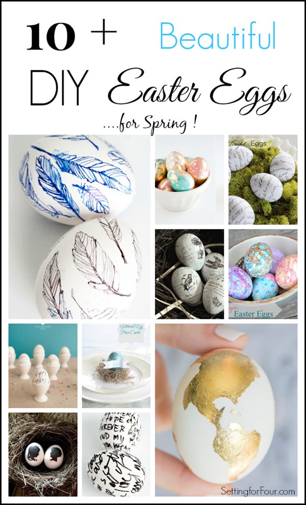 10 Beautiful DIY Easter Eggs to decorate your home for Spring and Easter holiday!