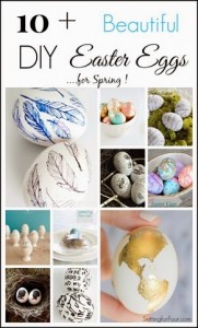 10 Beautiful DIY Spring Easter Eggs! Beautiful Spring decor to add to bowls, your mantel, on table place settings and vases!