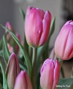 Add Tulips to decorate a table for spring Add Tulips to decorate a table for spring