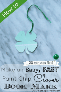 How to Make a Saint Patrick Clover Paint Chip Book Mark 300 wide