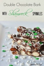 Double Chocolate Bark with Shamrock Sprinkles