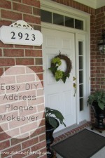 Home Improvement and curb appeal tip: Easy DIY address plaque makeover tutorial with complete supply list and step by step instructions that you can follow along to make one for your home! It's SUPER IMPORTANT for your house number to be visible from the street for emergency responders!