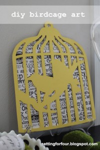 Do you love birds? Make this Easy DIY Birdcage Art! Hang on a wall or add it to a bookshelf! See how I used it to hide a wall light switch I never use!