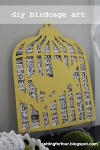 Do you love birds? Make this Easy DIY Birdcage Art! Hang on a wall or add it to a bookshelf! See how I used it to hide a wall light switch I never use!
