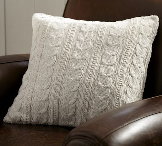 Pottery Barn Cozy Cable-Knit Pillow Sale