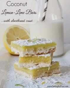 Coconut lemon lime bars