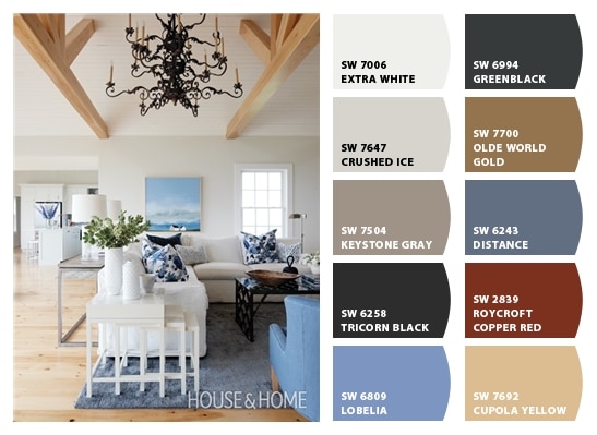 Blue Color Palette For Living Room