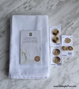 DIY button napkin