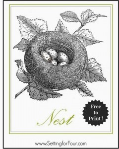 free printable bird nest