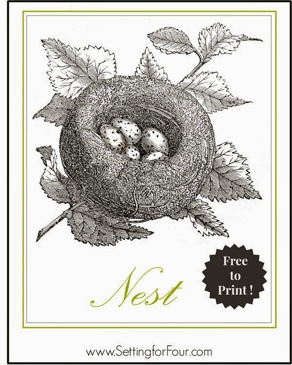 Free Bird’s Nest Printable Setting For Four Interiors