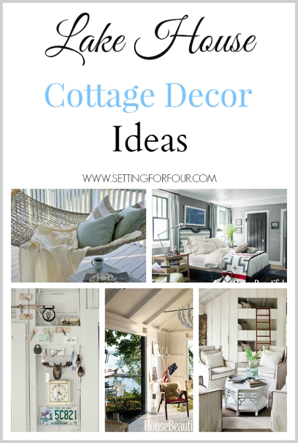 Lake House Cottage Decor Setting For Four