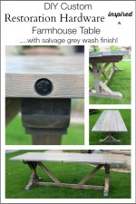 DIY Restoration Hardware Inspired Wood Table