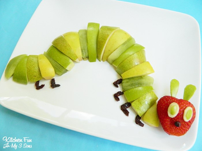 Very Hungry Caterpillar Snack Recipe - Fun Back To School Snack Idea For Kids. Kids School Lunch Ideas. For busy moms and dads! Recipes.
