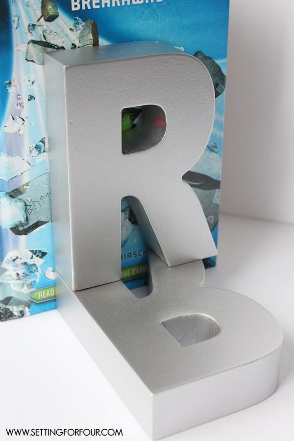 Easy DIY Monogram Book Ends For Kids Setting For Four Interiors