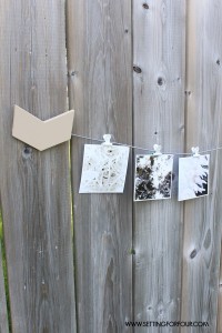 DIY Home Decor Idea! Make this Easy and Quick Painted Instagram Photo Holder. Hang your Instagram photos and old Polaroids from it for beautiful wall decor!