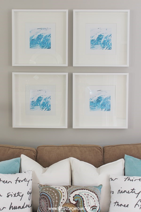 Easy Diy Watercolor Abstract Wall Art - Setting For Four