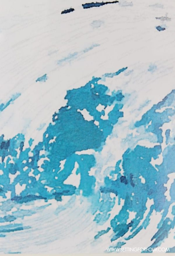 Easy DIY Watercolor Abstract Wall Art - Setting for Four