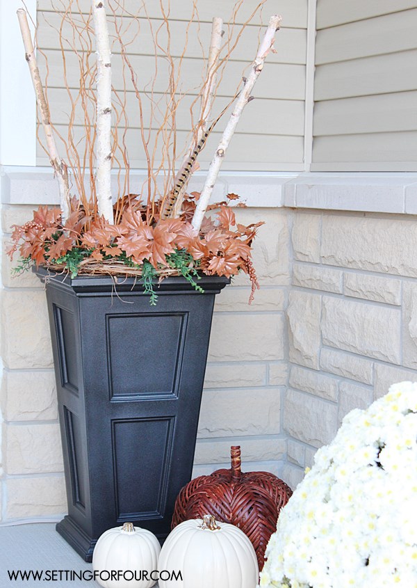Decorate your porch for Falll and Fall Home Tour | www.settingforfour.com