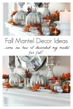 Fall Mantel Decor Ideas - see how I decorated my mantel for fall! | www.settingforfour.com