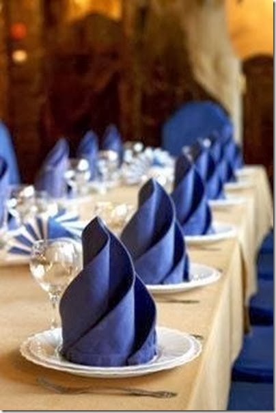 Check out this Elegant Napkin Fold! I love the spiral shape! See this and 20 plus napkin folding styles to add pizzazz to your table!