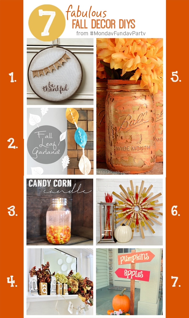 7 Fabulous Fall Decor DIY Ideas to decorate your home for Autumn.