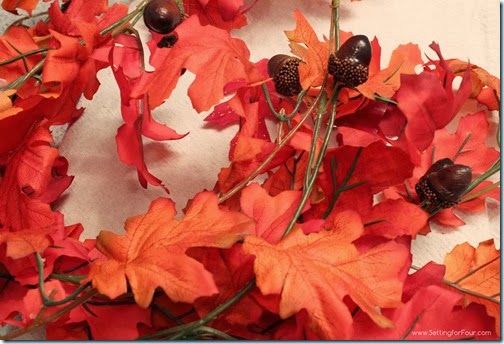 Bright Orange Faux Leaf Garland gets a makeover from Setting for Four