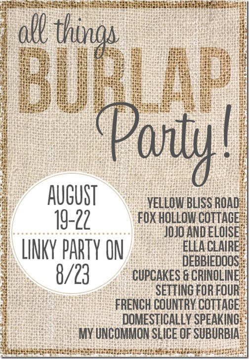 Burlap Party www.settingforfour.com