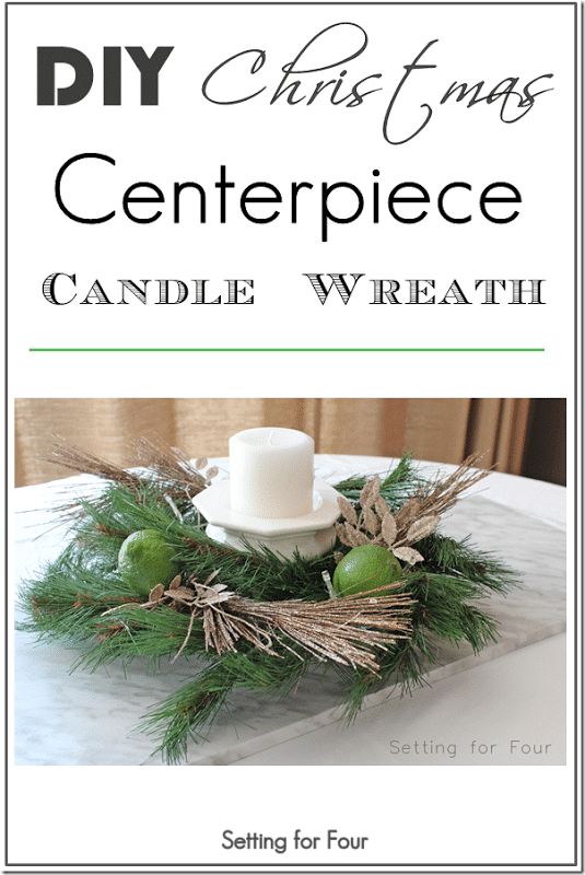 DIY Christmas Centerpiece Candle Wreath - a beautiful and easy DIY decor idea for your holiday table!