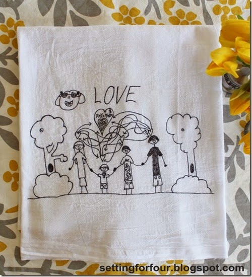 Childrens Art Tea Towel 014a www.settingforfour.com