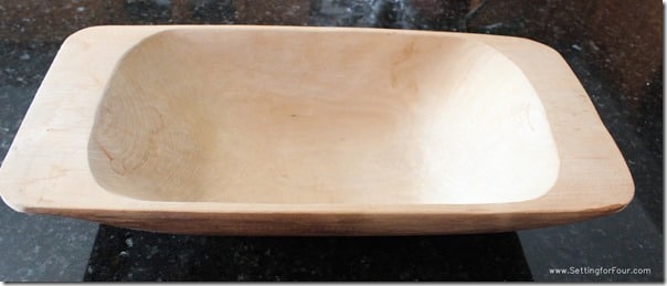 Wooden Dough Bowl For Candle Making