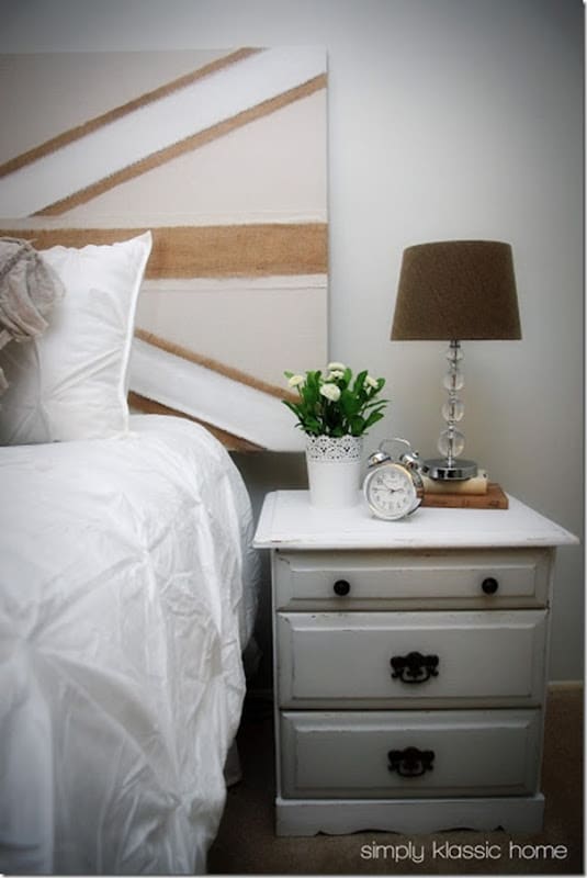 DIY Burlap Union Jack Headboard