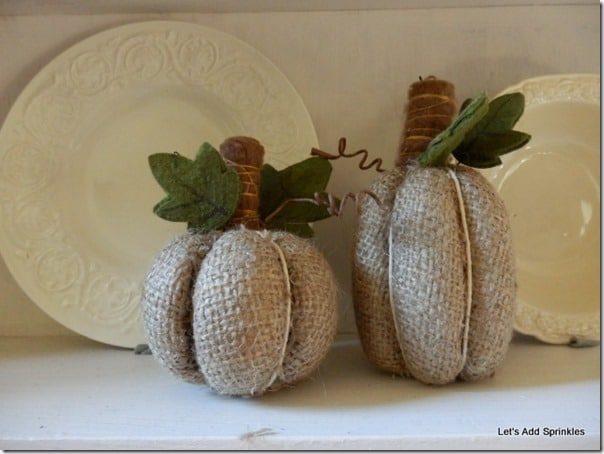 DIY Burlap Pumpkins