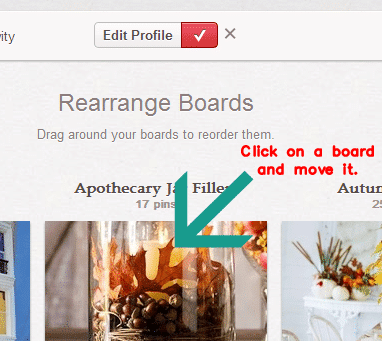 How to Rearrange Pinterest Boards from Setting for Four #tutorial #blog #trick #tip #pinterest