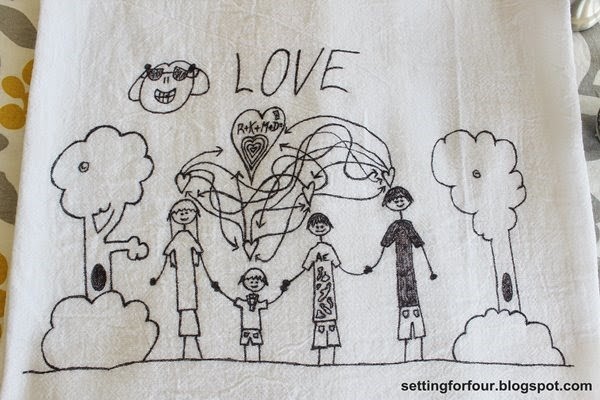 Childrens Art Tea Towel 011 www.settingforfour.com