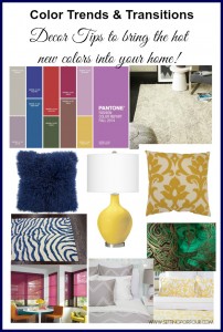 Color Trends and Transitions - Decor Tips to bring the hot new colors into your home! | www.settingforfour.com