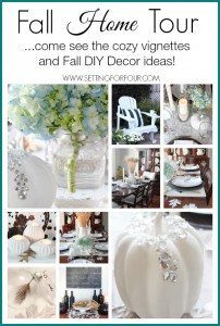 Come see my Fall Home Tour! Cozy vignettes and lots of DIY Decorating Tips! | www.settingforfour.com